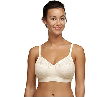 Chantelle Damen Norah Supportive Wirefree BH, Undurchsichtige, Talc, 90G im Sale